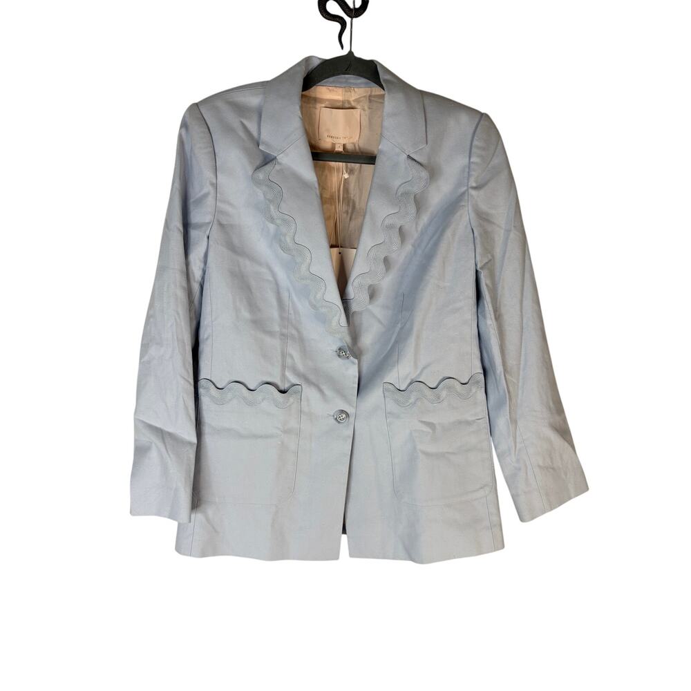 Rebecca Taylor NYC Slub Denim Blazer Jacket Preppy Casual Office Old Money 6